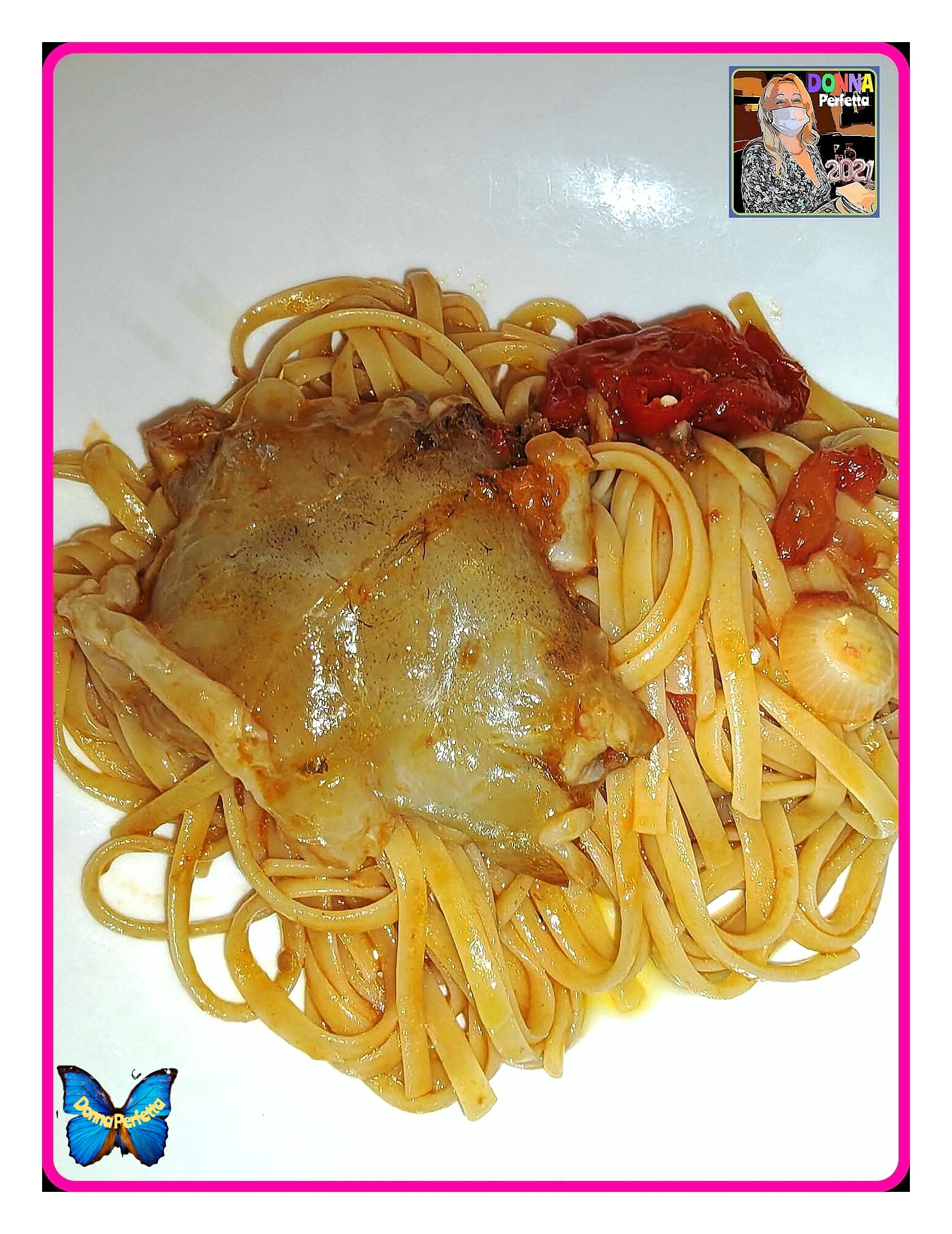 LINGUINE alle VENTRESCHE.  IL PIATTO.