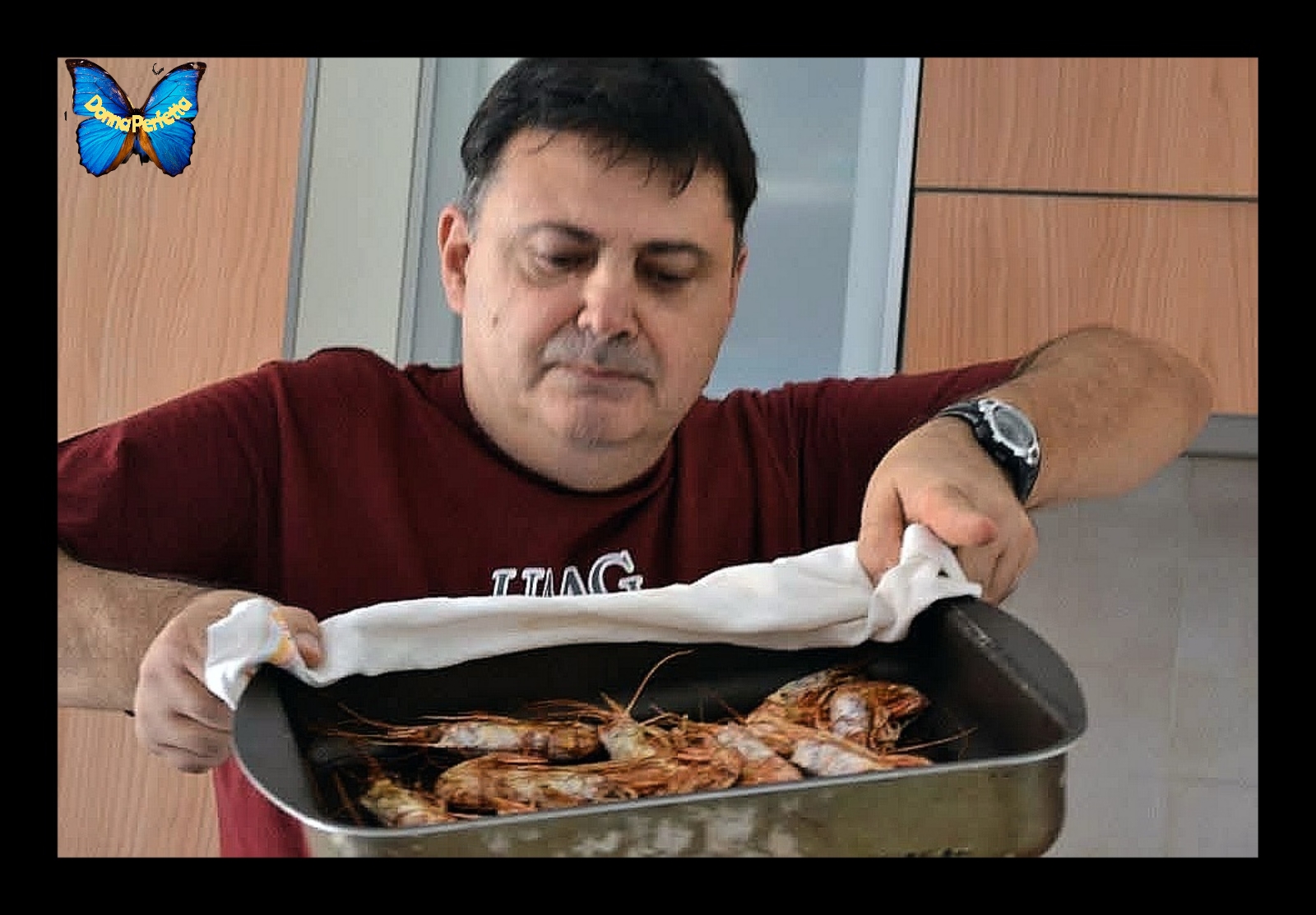 COTIX CON GAMBERONI AL FORNO. 