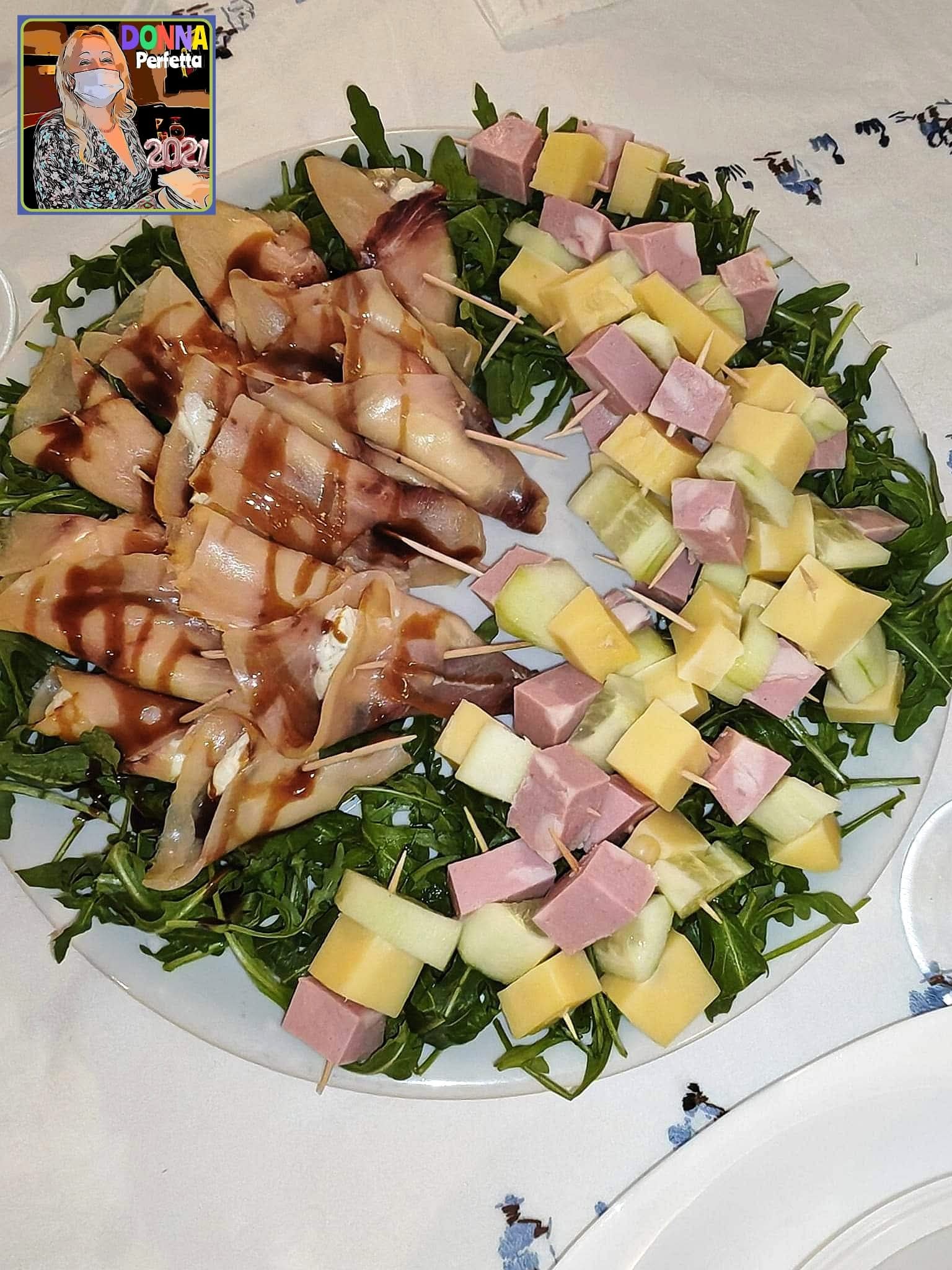 PESCE SPADA AFFUMMICATO E SPIEDINI DI MORTADELLA 