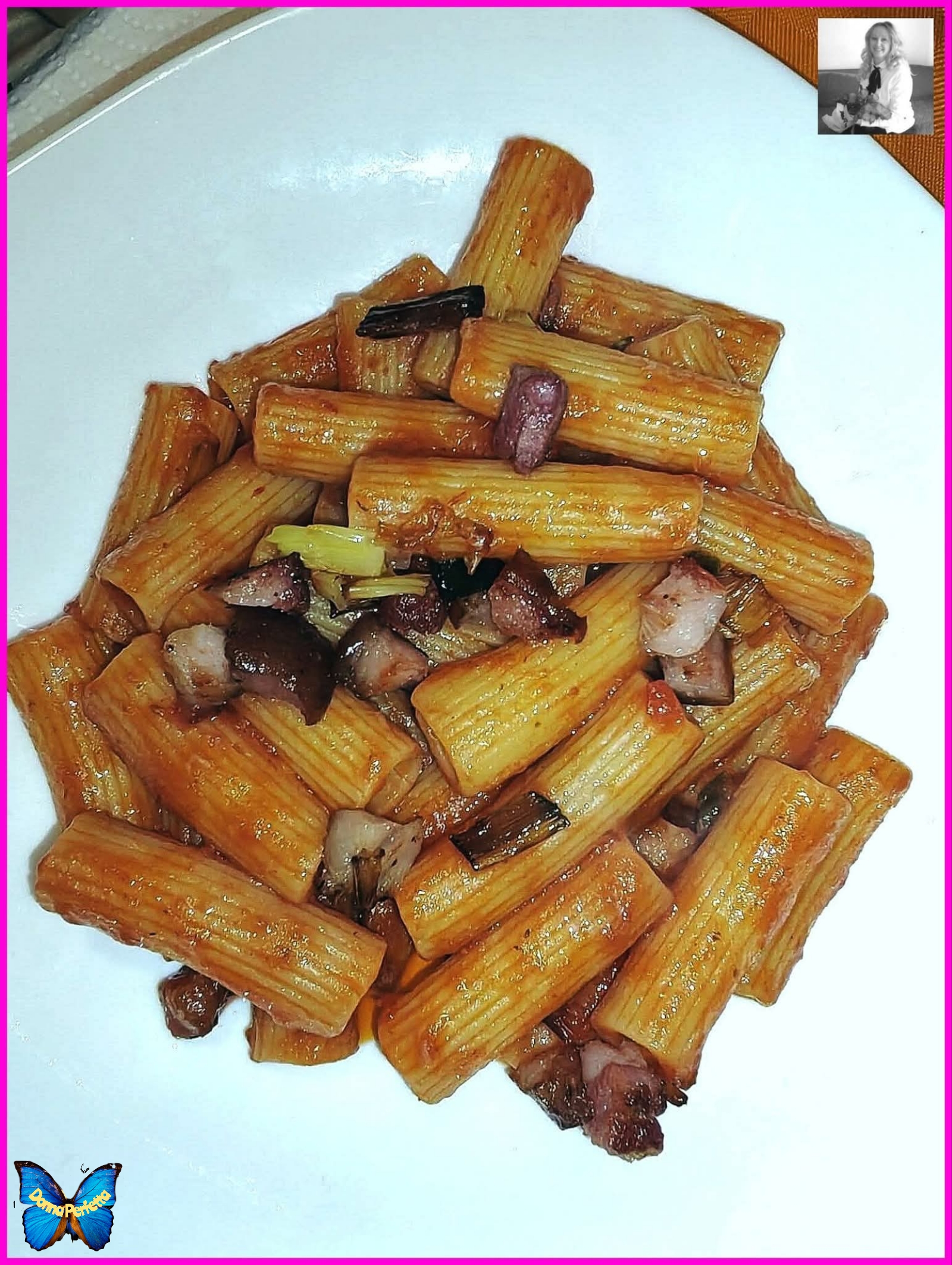 RIGATONII alla AMATRICIANA.(Affummicata).