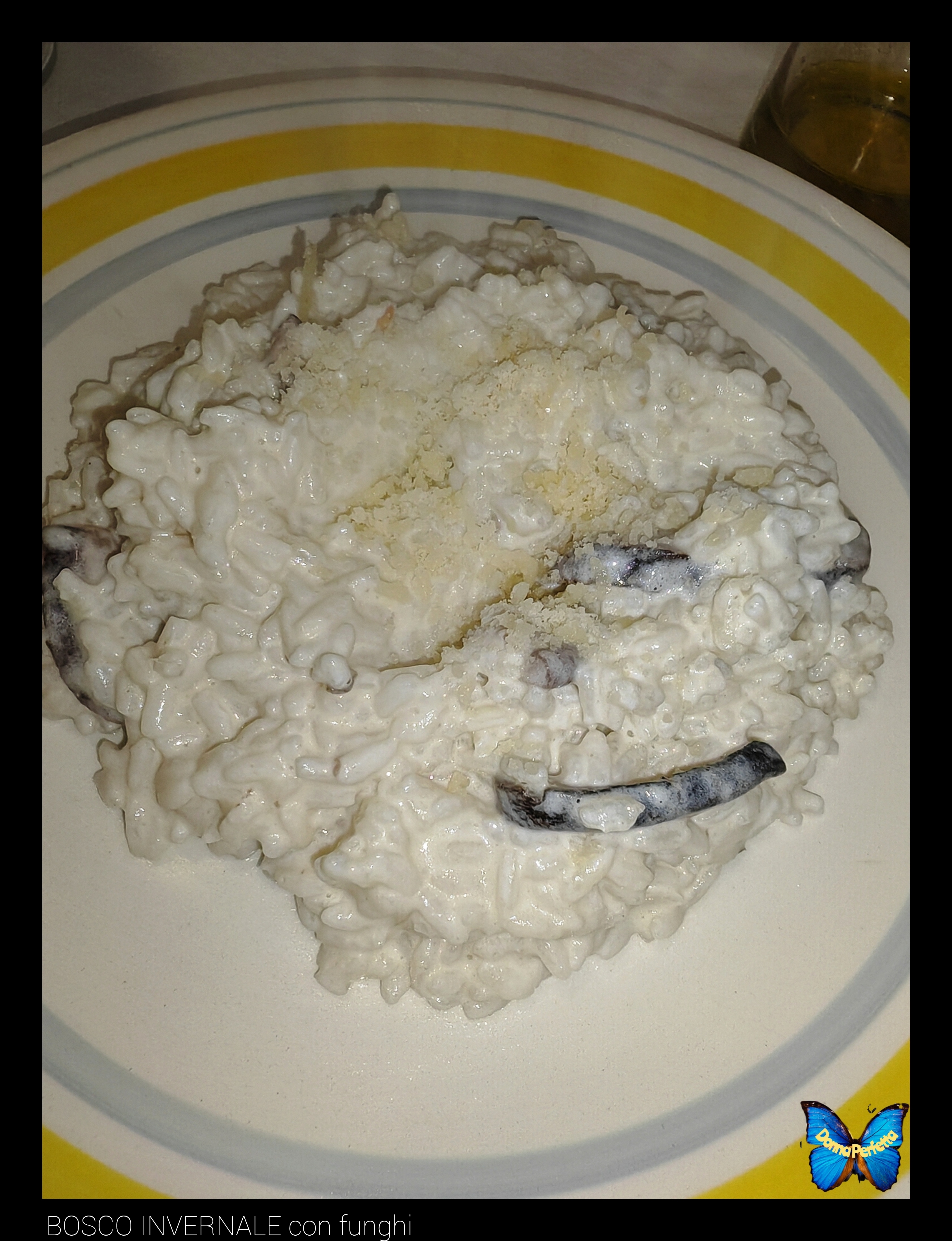 BOSCO INVERNALE con funghi.