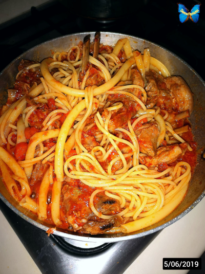 PASTA NBROGGHJATA AL CINGHIALE.