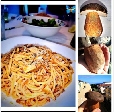 RAGÙ BOLOGNESE E PORCINI. 