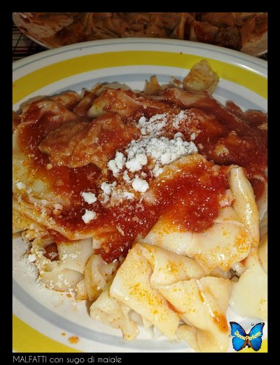 MALFATTI con sugo di maiale.