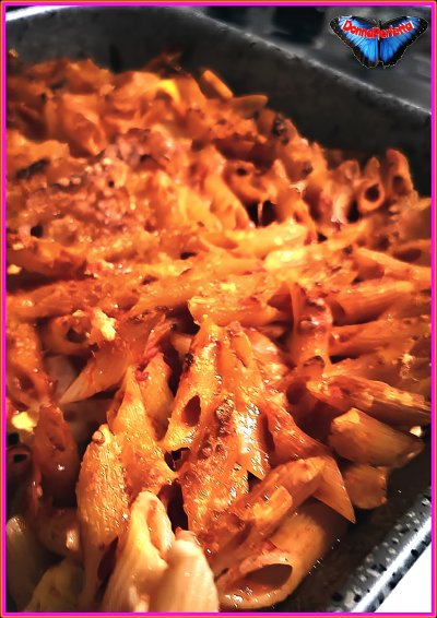 Pasta al forno, le penne rigate. 
